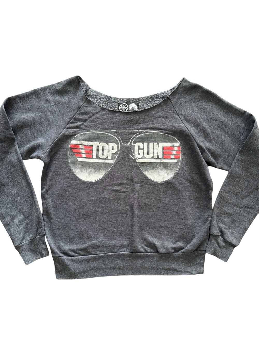 Paramount Pictures Women’s TOP GUN Graphic Sweatshirt - Charcoal Gray Size S